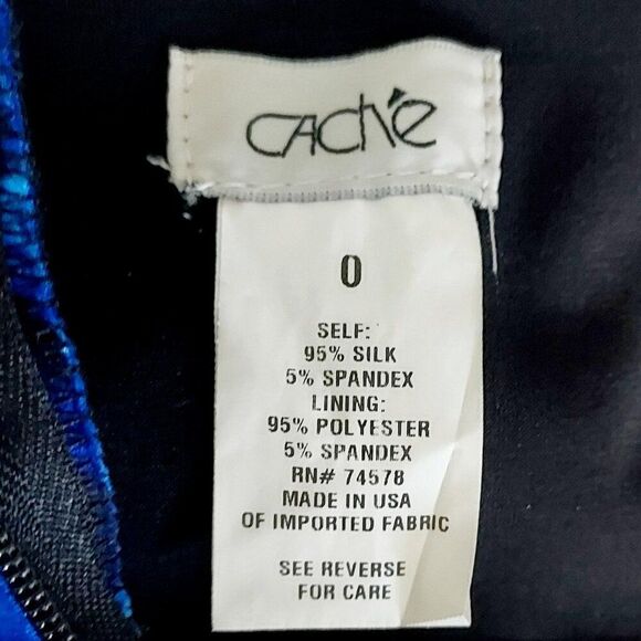 Cache Women’s Blue Animal Print Dress Size - 0 - Picture 6 of 12